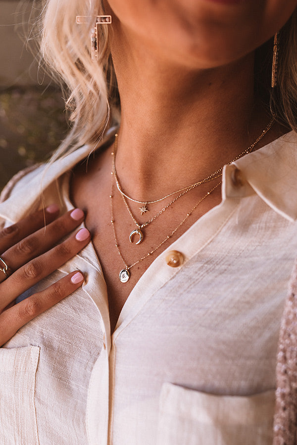 Grand Adventure Layered Necklace In Gold Image - 2