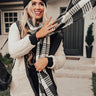 Peppermint Mocha Buffalo Check Scarf In Cream Image - 1