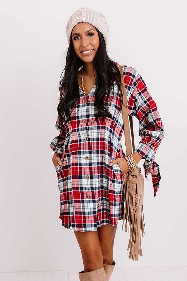 Falling For Fabulous Flannel Dress Image - 3