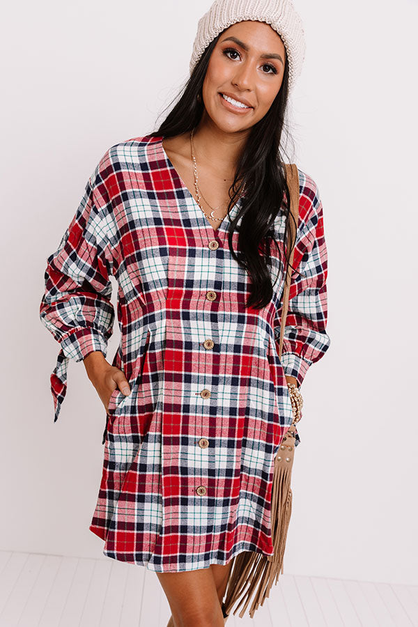 Falling For Fabulous Flannel Dress Image - 5
