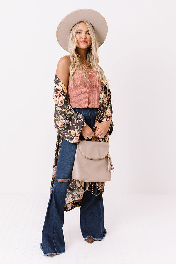 Pinot Noir Night Floral Duster Image - 4