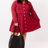 Talk Of The Town Shift Dress In Wine Curves Image - 1