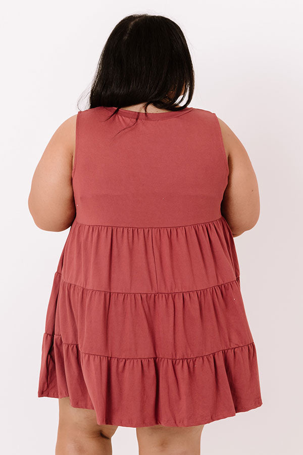 Apple Spiced Wishes Babydoll Dress In Sangria   Curves Image - 4