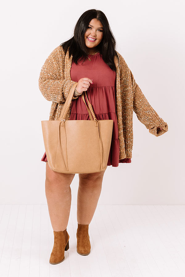 Apple Spiced Wishes Babydoll Dress In Sangria   Curves Image - 2