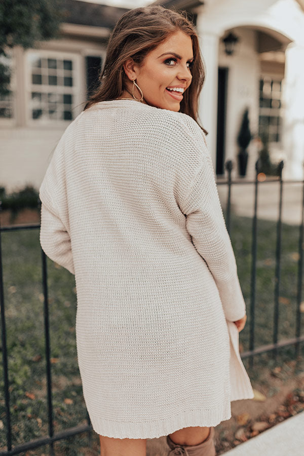Cuddles On My Mind Knit Cardigan in Cream Image - 5