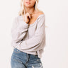 Serious About Love Waffle Knit Top In Light Grey Image - 1