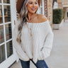 Merlot Meeting Knit Sweater In Ivory Image - 1