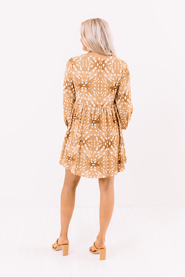 Central Park Strolling Babydoll Dress in Iced Mocha • Impressions ...
