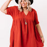 Truly Tempting Babydoll Dress In Tangerine    Curves Image - 1