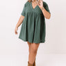 Truly Tempting Babydoll Dress In Green Curves Image - 1