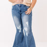 The Tayte High Waist Distressed Flare   Curves Image - 1