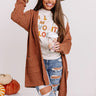 Cuddles On My Mind Knit Cardigan in Cinnamon Image - 1