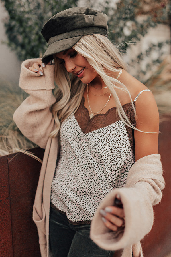 Ultimate Girl Next Door Lace Trim Tank In White Image - 1