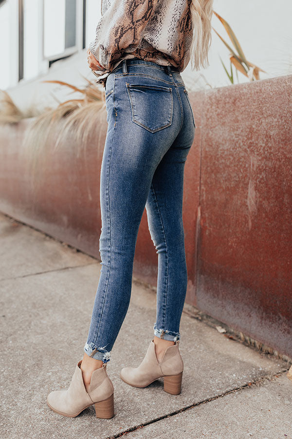 MID RISE DISTRESSED ANKLE SKINNY – Cultured Boutique
