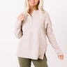 Cozy By The Tree Henley Top In Iced Latte Image - 1