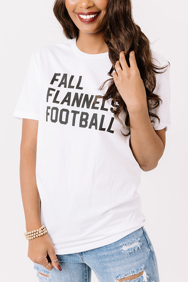 Fall, Flannels, Football Tee • Impressions Online Boutique