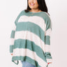 Stylish Minds Think Alike Knit Top in Teal Curves Image - 1