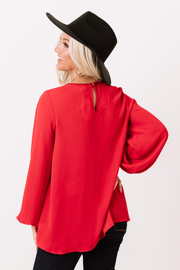 Manhattan Socialite Pleated Top in Wine Image - 4