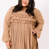 Manhattan Socialite Pleated Top in Mocha Curves Image - 1