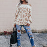 Matcha Latte Leopard Sweater Image - 1