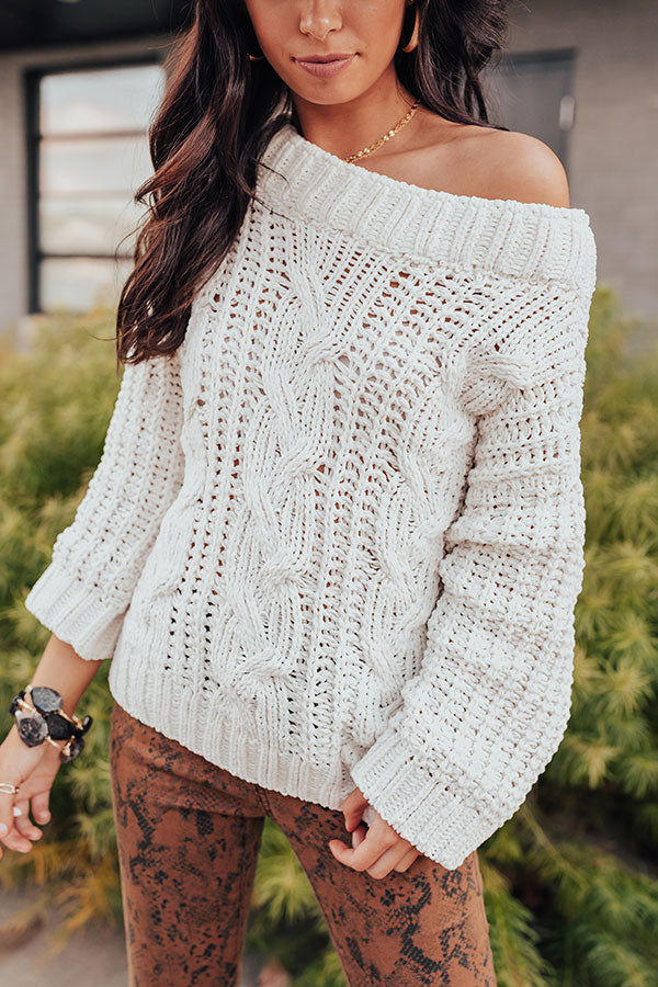 Sweeter In A Cable Knit Sweater
