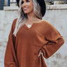 Forever Fall Waffle Knit Top In Cinnamon Image - 1