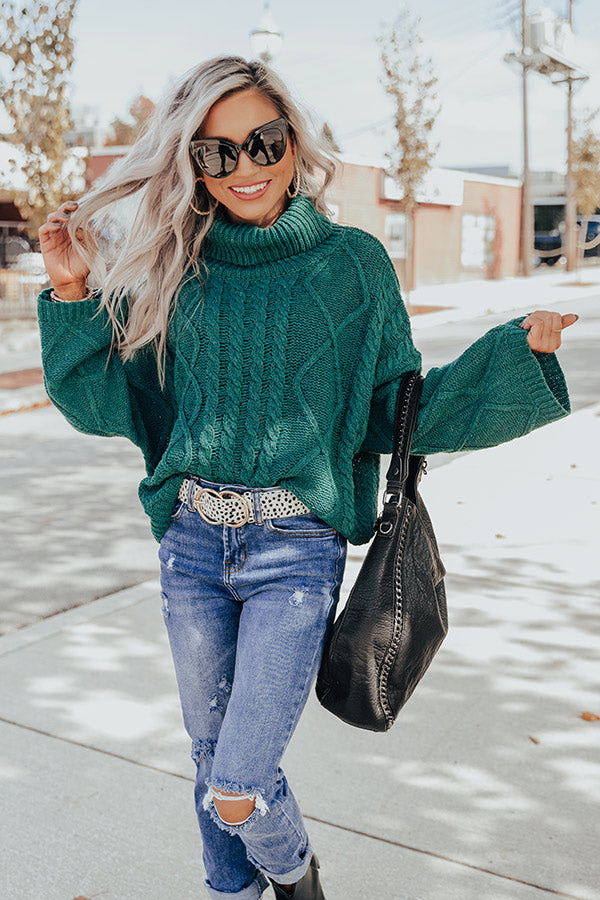 Cable Knit Set  Hunter Green main image 0