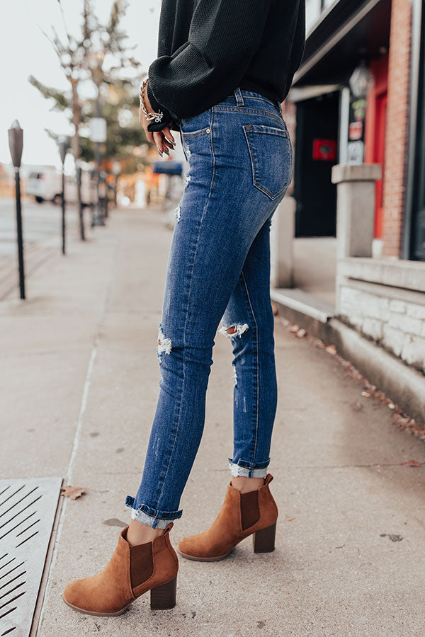 KanCan The Mayson Midrise Distressed Skinny In Medium Wash Image - 3