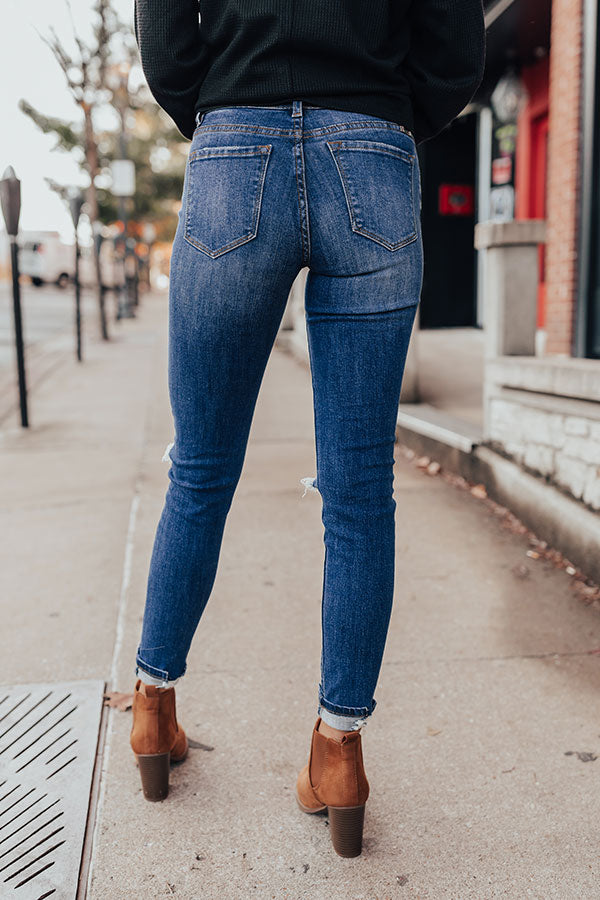 KanCan The Mayson Midrise Distressed Skinny In Medium Wash Image - 4