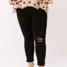 KanCan Malibu Distressed Midrise Skinny In Black Curves Image - 1