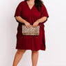 Chic Arrival Shift Dress In Wine   Curves Image - 1
