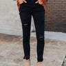 KanCan Malibu Distressed Midrise Skinny In Black Image - 1