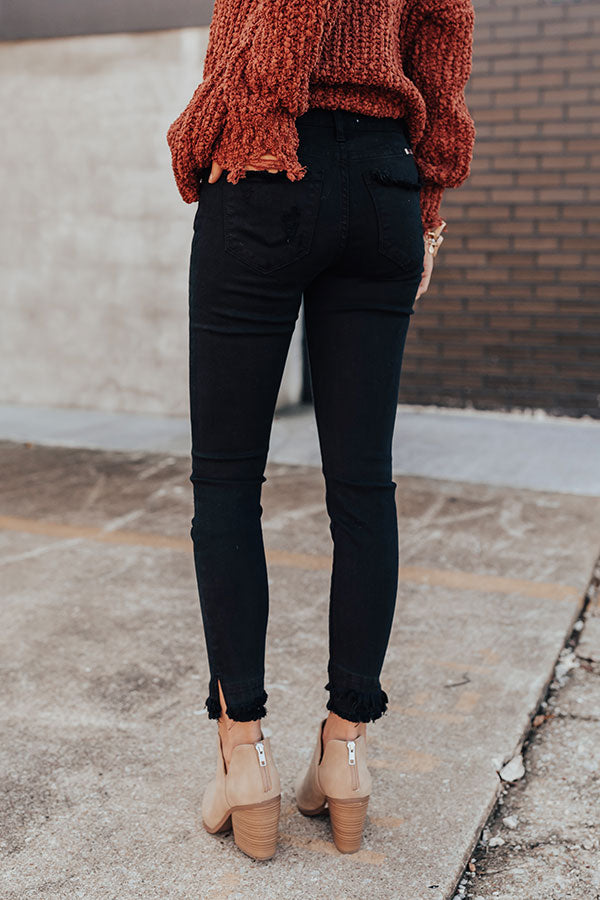 KanCan Malibu Distressed Midrise Skinny In Black Image - 4