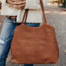 Distance To Denver Faux Leather Tote In Maple Image - 1