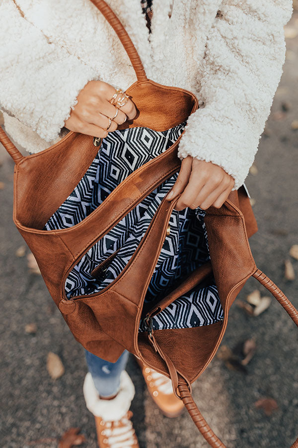Distance To Denver Faux Leather Tote In Maple Image - 4