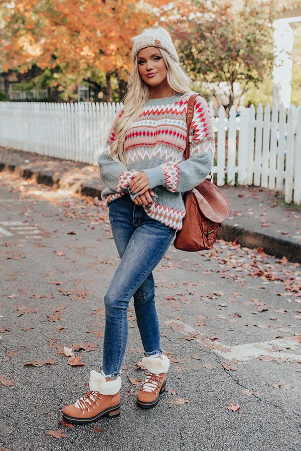 Vail Ski Trip Knit Sweater in Blue Image - 2