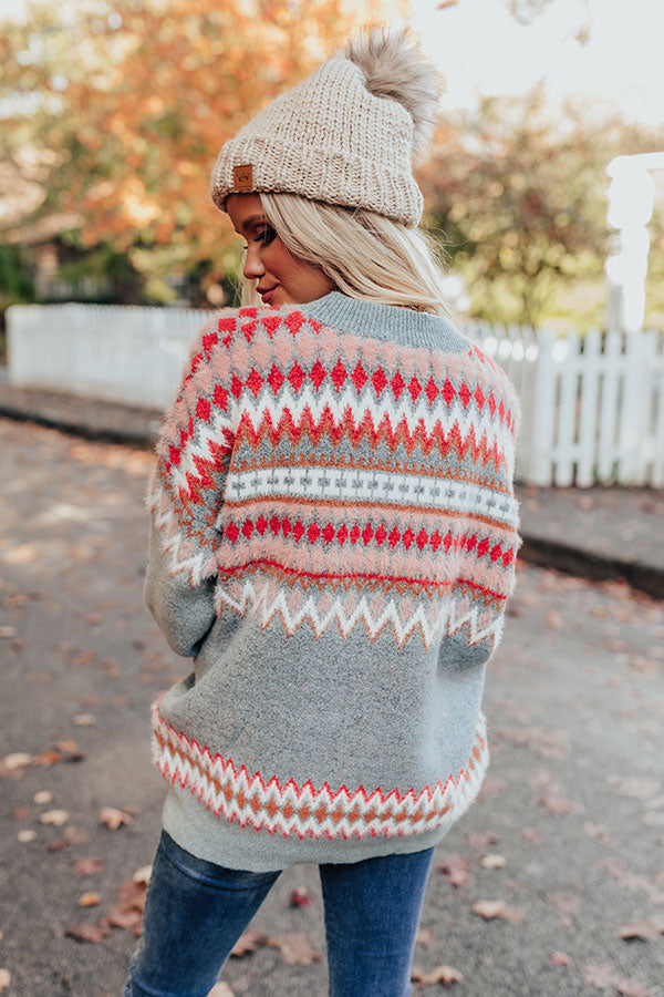 Vail Ski Trip Knit Sweater in Blue Image - 5