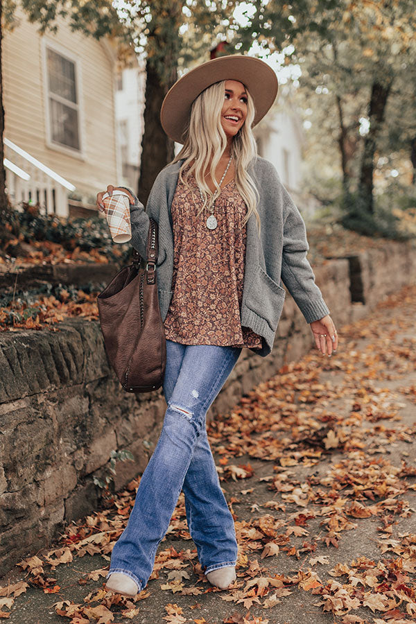 Journey Home Knit Cardigan in Grey Image - 2