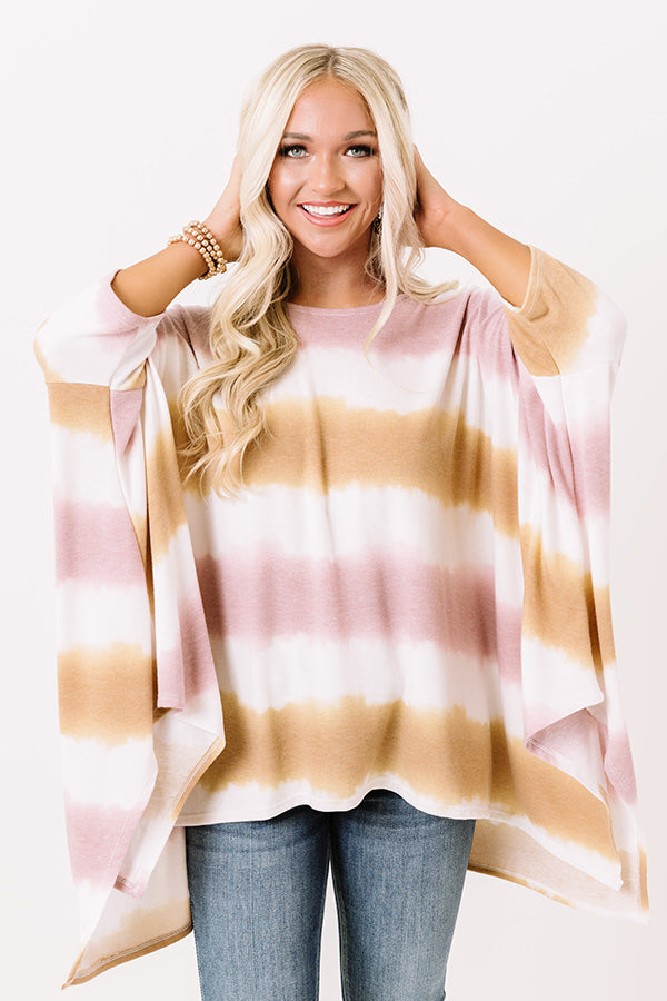 Gather Around Tie Dye Shift Top In Blush Image - 3