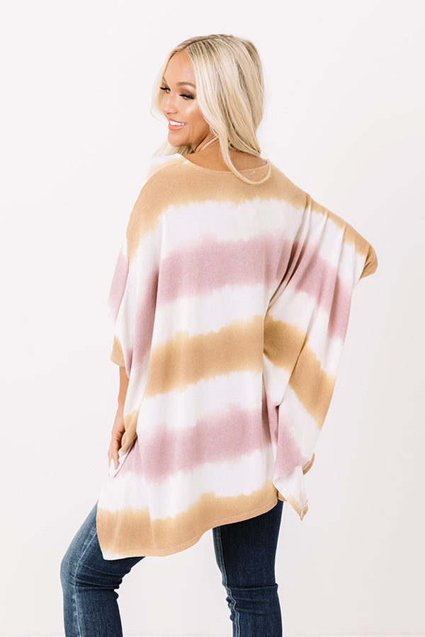 Gather Around Tie Dye Shift Top In Blush Image - 4