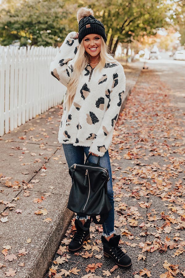 Let's Cuddle Leopard Sweater Image - 3