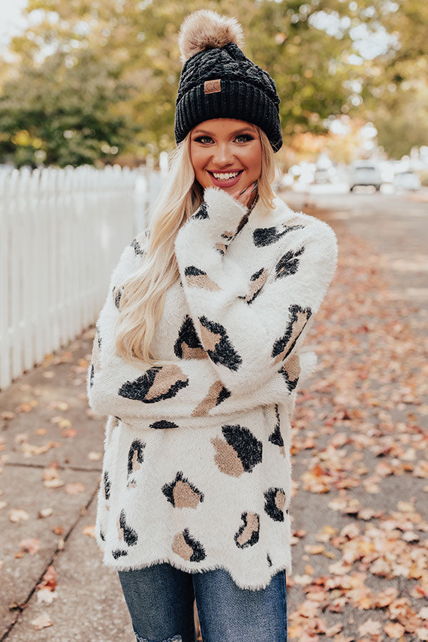 Let's Cuddle Leopard Sweater Image - 4