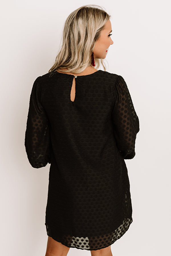 Champagne Flow Shift Dress In Black Image - 4