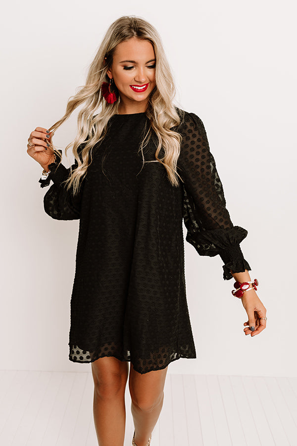 Champagne Flow Shift Dress In Black Image - 1