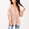 Lovely Novella Babydoll Top In Iced Latte Image - 1
