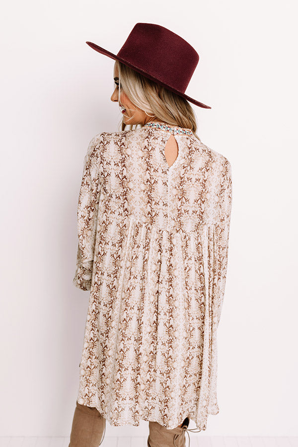 Heiress Vibes Embroidered Shift Dress Image - 5