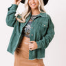 Fireside Flirty Corduroy Jacket In Jade Image - 1