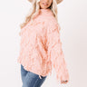Mood Booster Fringe Sweater In Pink Image - 1