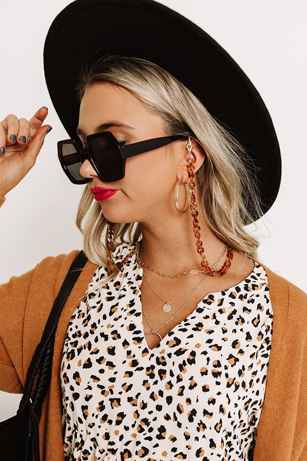 Hey Day Glasses And Mask Chain In Maple Image - 2