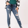 The Moore Midrise Distressed Ankle Skinny Image - 1